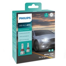 PHILIPS 飛利浦 台灣公司貨 Ultinon Pro5100全新銳鑽光LED頭燈第二代2入組 5800K+160%, H11, 1套