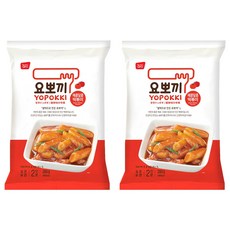 YOPOKKI 甜辣味辣炒年糕，道地的韓國美食，Q軟有嚼勁，微波加熱即可食用, 280g, 2袋