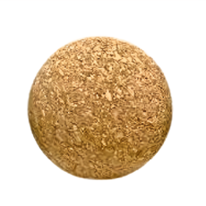 NicoFun 愛定做 天然軟木瑜珈球 按摩球 直徑7cm 天然軟木色 瑜珈按摩放鬆, 1個