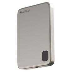 Meet Mind 薄形3合1磁吸行動電源 無線充電 最高15W BSMI安規認證, 鋁合金鈦