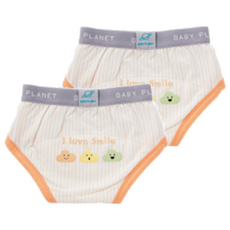 BABY PLANET 竹纖維如廁訓練褲 微笑雲朵, 珊瑚色, 2個