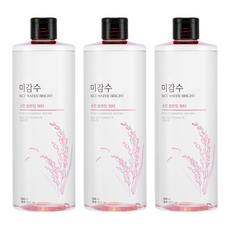 THE FACE SHOP 菲詩小舖 米感水亮溫和卸妝水, 500ml, 3瓶