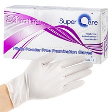 슈퍼케어 니트릴장갑 200매입, 화이트, 대(L), 1개