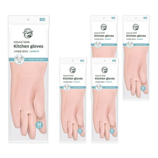 SINCERELY Frog 橡膠手套 嫩粉色 5雙 中(M) - 廚房清潔必備