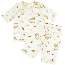 Maykids 童款緹花2件式7分袖套裝 胖胖羊駝款