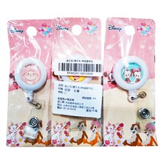 BAMBI 小鹿斑比 迪士尼 伸縮證件扣 Set 3個, 塑料/金屬材質, 伸縮前8cm/伸縮後60cm, 櫻花系隨機, 1組