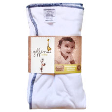 Geffen Baby 有機棉麻折式布尿布 美國製, 白色, 1件