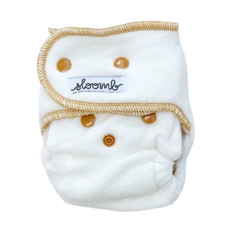 Sloomb HLC 舒適軟毛巾面有機竹棉夜用布尿布 1號(3.1~6.8kg), NETTLE金色, 1件