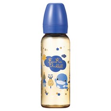 KU.KU Duckbill 酷咕鴨 星燦PPSU標準奶瓶，美國PPSU原料，耐摔耐高溫, 藍色, 240ml, 1個