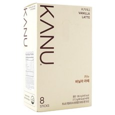 KANU 香草拿鐵咖啡 即溶咖啡粉, 17.3g, 8包, 1盒