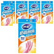 妙潔 防霉絨裡手套 全長30cm, M, 粉色, 6包