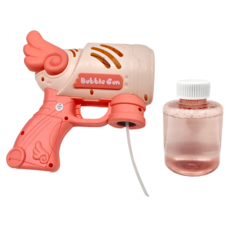 葉子小舖 天使電動泡泡槍 十孔 粉色 泡泡玩具, 1個