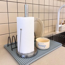 生活共感 不鏽鋼衛生紙廚房紙巾立架, 銀色, 1個