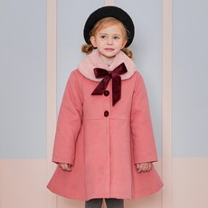 WALTON kids 女童可愛毛色冬裝外套