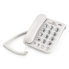 Aitec 大按鍵有線電話 白色, IK-200