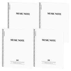 Mungo A4 撕裂音樂筆記, 白色的, 4個