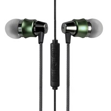 INTOPIC 廣鼎 入耳式鋁合金耳機麥克風, JAZZ-I112, 綠色