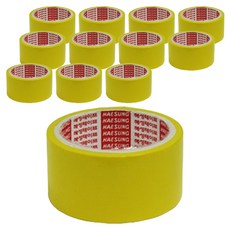혜성테이프 칼라 마스킹테이프 종이테이프 노랑 24mm(폭) x 15M 2P, 12개