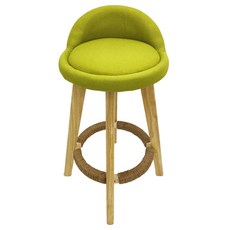 C-FLY 時尚家居 實木旋轉高腳椅 6kg 600 x 310 x 460, 綠色, 1件