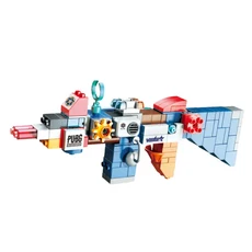 FEELO 費樂 大顆粒積木 百變戰鬥槍 130片 與得寶相容, 1個