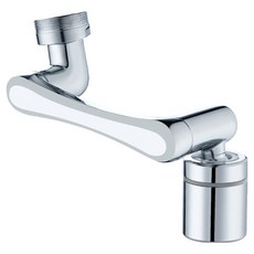 便利居家 1440度旋轉浴室過濾水龍頭延伸器 銀色, 1個