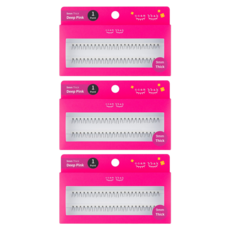 ccam bbak 人造單株假睫毛 包裝版 9mm Tique 1株, 3個, 黑色