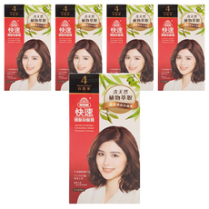 美吾髮 快速護髮染髮霜, 4 自然栗, 5盒