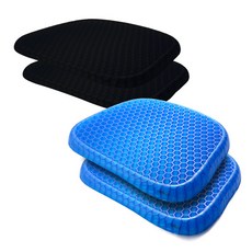 URBAN CAR 車用蜂巢冰涼坐墊, 2個, 藍色