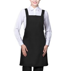 폴리 민자 앞치마, 검정, 1개