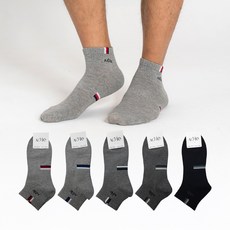 에이원패션 남성용 실속형 패션 캐주얼 초미니 양말 5종 세트 B115