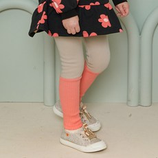 WALTON kids 童款微笑羅紋拼接刷毛內搭褲