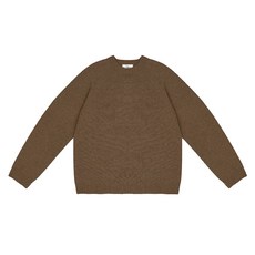 두낫플랜 여성용 홀가먼트 램스울 루즈핏 라운드 니트 JJKT230101