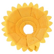 捷華 伊莉莎白防咬項圈 - 向日葵款 棉質布面, XL 25.5~31cm, 1個