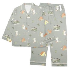 오가닉맘 아동용 클루밍 긴소 면 잠옷 상하의 세트 MIFSSW01