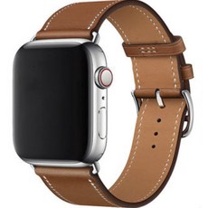 apent Apple Watch第7/6/SE/5/4/3代皮質錶帶 42/44/45mm, 棕色