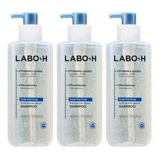 라보에이치 스칼프 쿨링 노세범 기능성 샴푸, 400ml, 3개