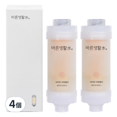 正直生活水 除氯維他命蓮蓬頭過濾器, 嬰兒爽身粉香, 4個