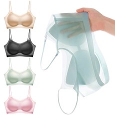 AnotherD 防悶汗超薄空氣感無痕細肩帶BRA TOP 4件組