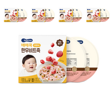 베베쿡 중기 한우비트죽 실온이유식 2p, 5개, 220g, 혼합맛(한우/비트)