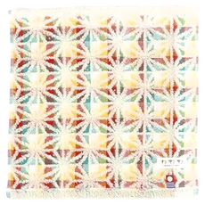 MARUSHIN 丸真 今治繽紛麻葉洗臉巾, 100%棉, 日本製造, 米色, 1條