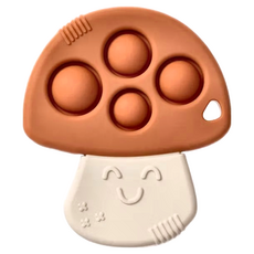 指尖泡泡固齒器 尺寸約8.5 x 1.2 x 9.8 cm 食品級矽膠 美國設計/中國製造 3個月以上, 1個, 森林蘑菇