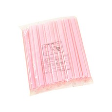 One Pojang 粉色愛心吸管 (直徑12*210mm), 50支/包, 1包