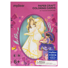 mideer 立體公主裙紙娃娃遊戲 附著色筆, 多色, 1組