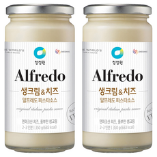 청정원 생크림 앤 치즈 알프레도 파스타소스, 350g, 2개