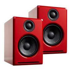 Audioengine wireless主動式立體聲藍牙書架喇叭 100 x 135 x 150mm 原廠保固, A2+, 紅色