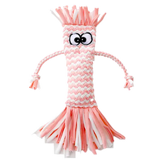 小小毛孩 會叫的棉繩人 (2入組) 寵物玩具, 粉紅色, 2個