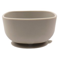 2deco 矽膠吸盤碗, 130x120x70mm, 420ml, 灰色, 1個