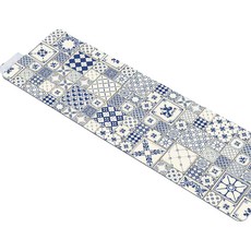 FAmILyLIFE 生活 硅藻泥快速吸水防滑腳踏墊, 方形花磚, 1個