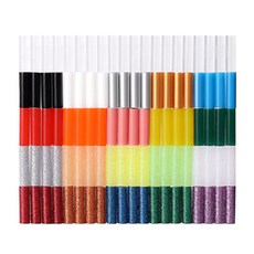 小米有品 wowstick 鋰電迷你熱熔膠筆專用熱熔膠棒 100入-彩色, 1組