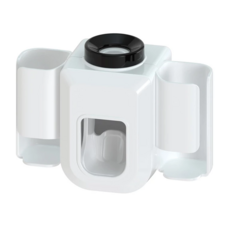 多功能自動擠牙膏架壁掛牙刷架 擠牙膏器 雙人牙刷架, F0668, 1個